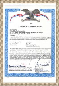 coffee certificate