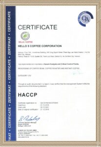 coffee certificate