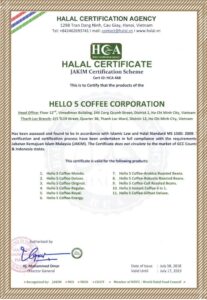 coffee certificate