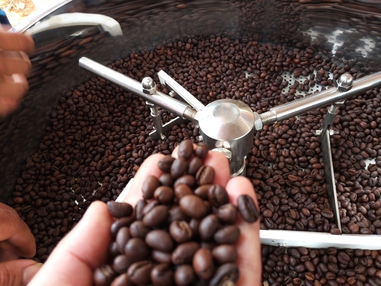 roasted coffee production process