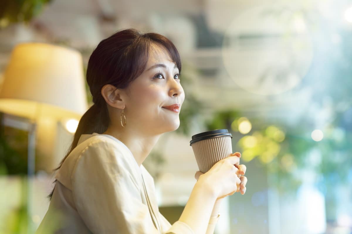 a cup of coffee in Japan