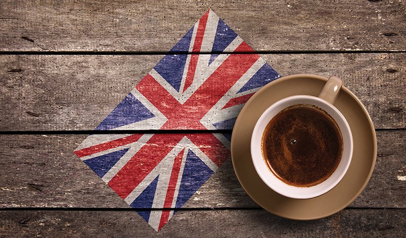 a cup of coffee in UK